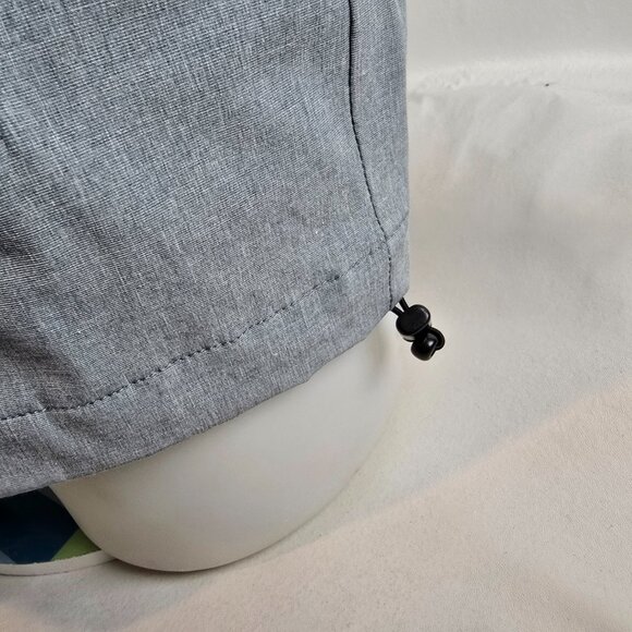 Matte Grey Jacket Mens Large Grey House of Grey Golf Casual Full Zip Hook Loop - Picture 5 of 12